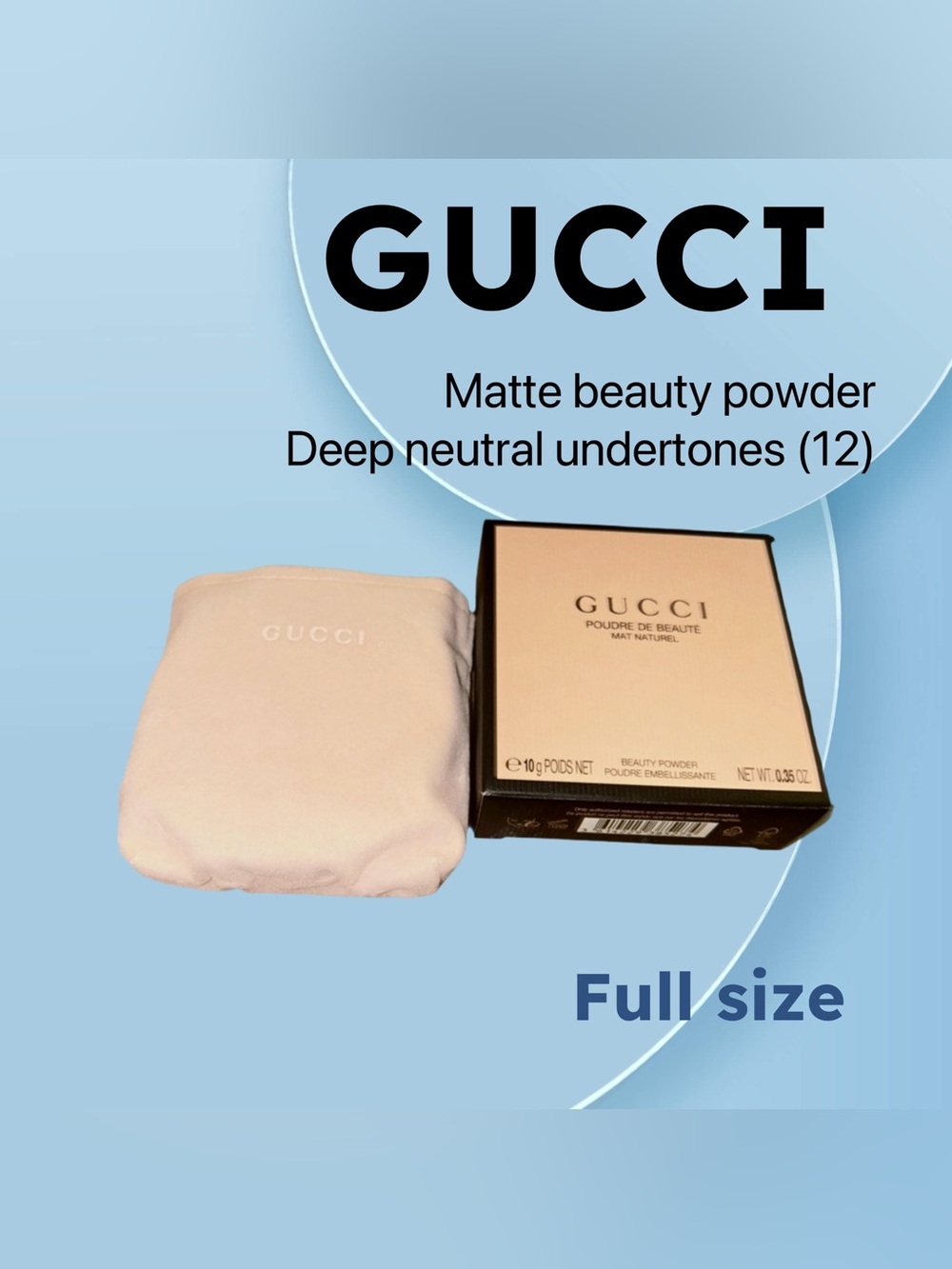 🇮🇹🆕📦NIB GUCCI |FULL| Luxury Matte Beauty Powder Deep neutral undertones (12)*